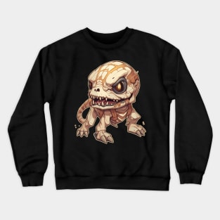 Scary Mummy Chibi T-Rex Isometric Dinosaur Skeleton Crewneck Sweatshirt